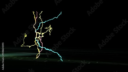 4K Electric Looping Energy Background Motion Graphics
