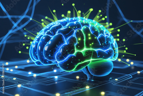 human brain and computer network