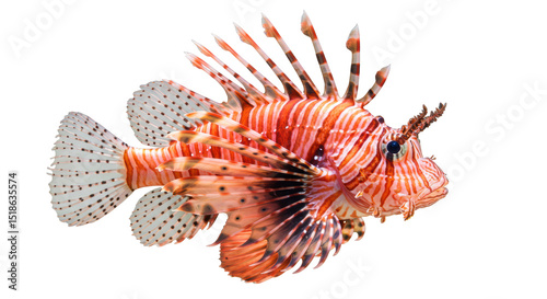 Cuadro en lienzo Isolated Lionfish
