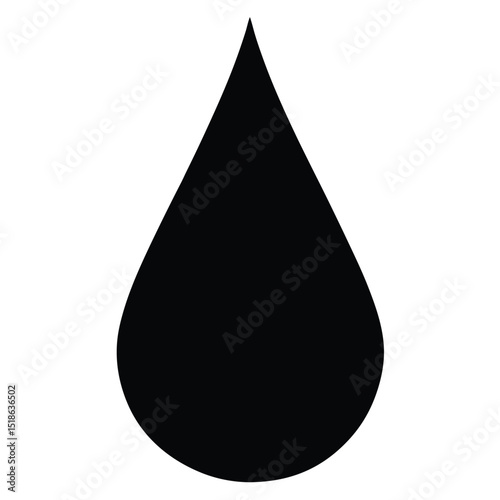 black drop of oil