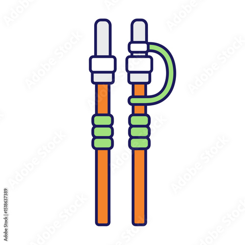 Stylized Pencils with Grips or Fidget Attachments Icon