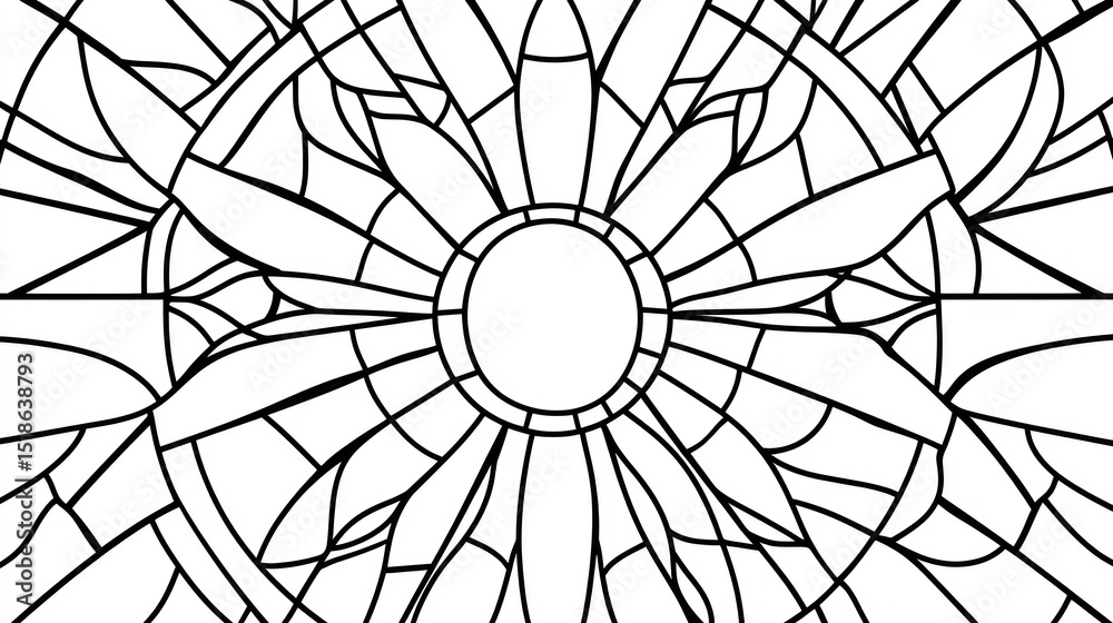 Obraz premium Stained Glass Mandala Design