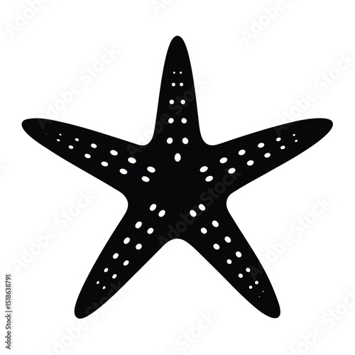 starfish on black background