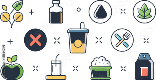 Vector set of spa health and bath icons