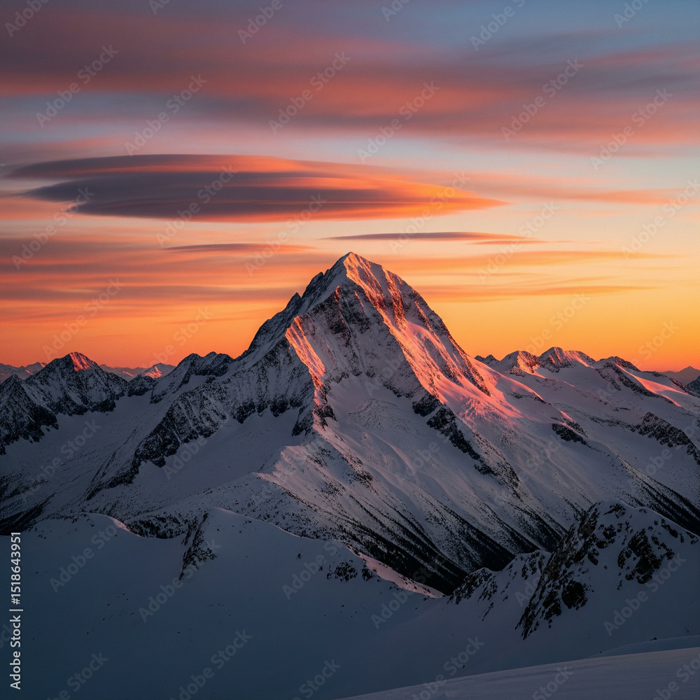Obraz premium sunset in the mountains