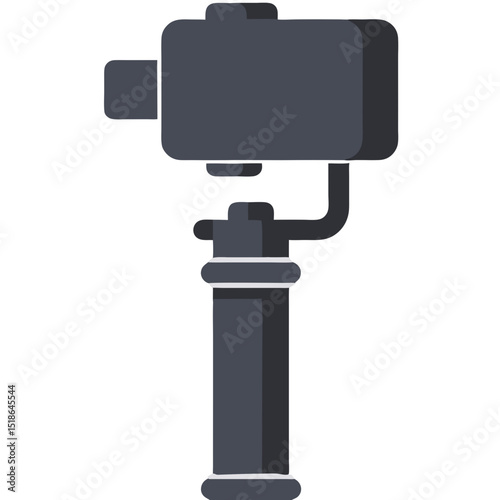 Illustration of a handheld video stabilizer, perfect for content creation and filmmaking
