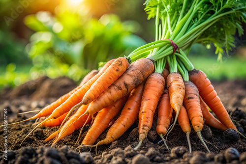 Wallpaper Mural Fresh Organic Carrots Harvested from Soil Torontodigital.ca