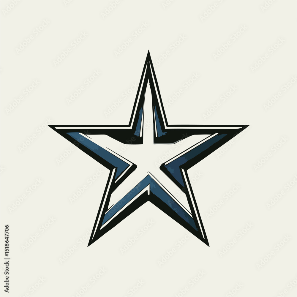 Fototapeta premium Star Logo – Minimal Modern Emblem for Brand or Rating