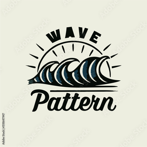 Wave Pattern Logo – Surf or Ocean-Themed Modern Icon