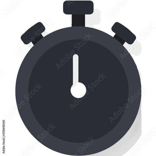 Simple illustration of a stopwatch symbolizing time, measurement, and deadlines for a project