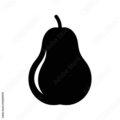 Vector icon of a pear symbolizing autumn harvest