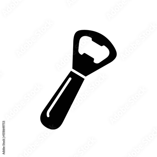 Father's Day bottle opener icon in black color