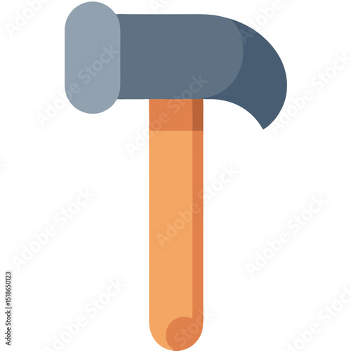 Illustration of a Hammer Tool on a Black Background for Carpentry and Construction Designs