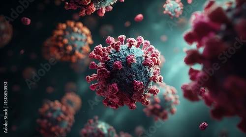 Vibrant photo of coronavirus covid 19.