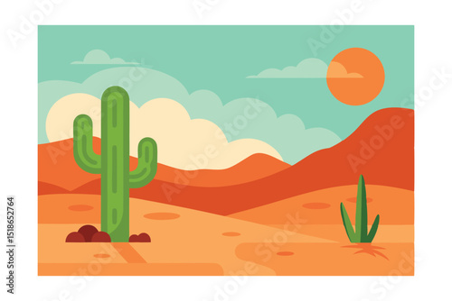desert landscape with cactus