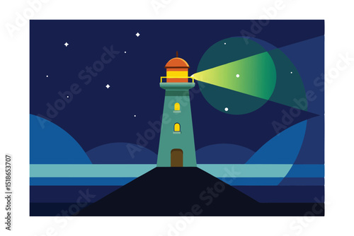 lighthouse in the night