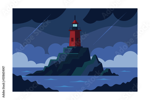 lighthouse on the island of crete