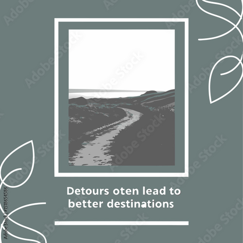 design a minimalist poster using this image with three