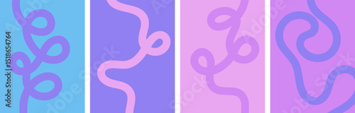 Abstract poster background with vibrant wavy lines. Abstract playful background with curved line shape. Perfect for minimalist posters, social media, banners, and modern decor