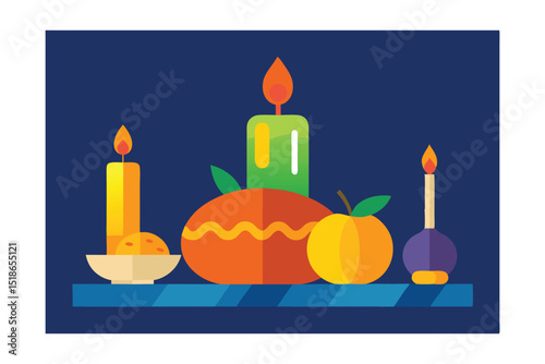 birthday candles on a white