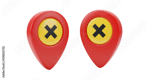 Free Download Isolated wrong location pin marker - GFXLoad
