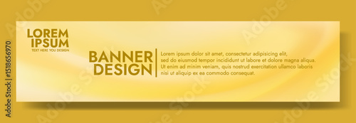 Modern banner design with a radiant sunflower yellow background