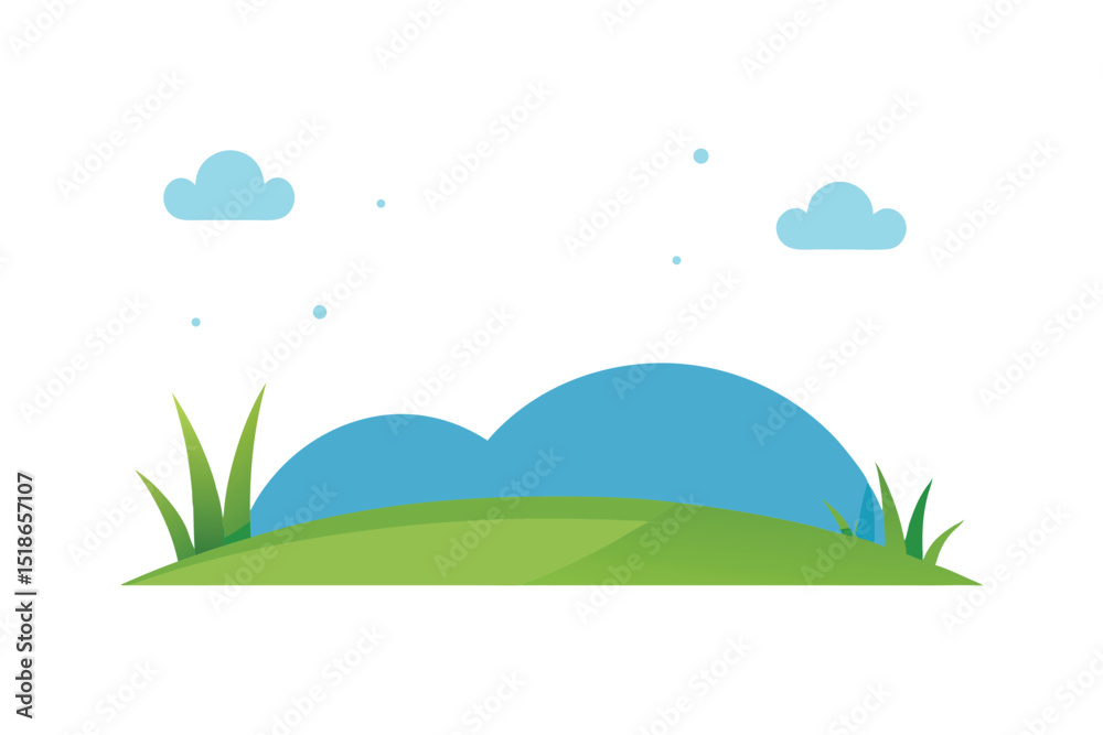 Obraz premium landscape with grass and sky