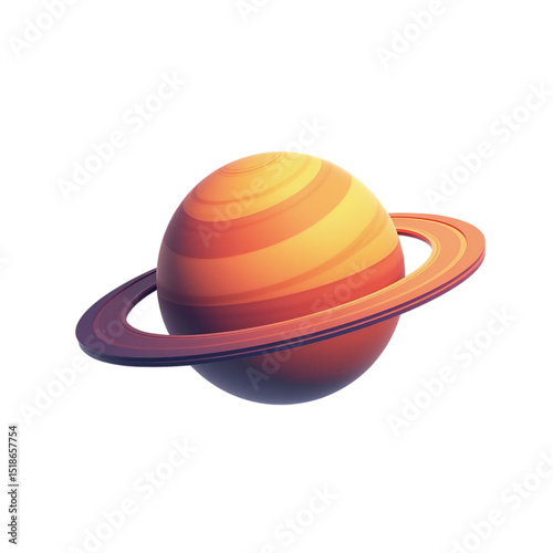 Illustration of a planet on a transparent background