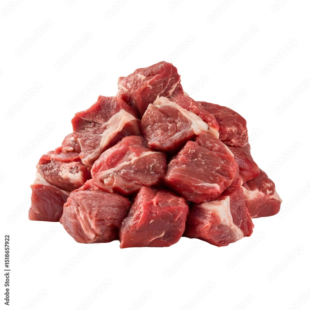 Fototapeta premium raw meat isolated on white