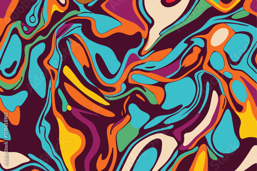 Abstract colorful fluid art design suitable for backgrounds and creative projects