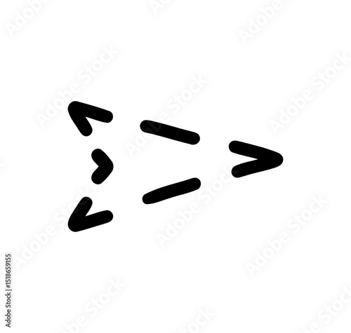 arrow dashed right element	
