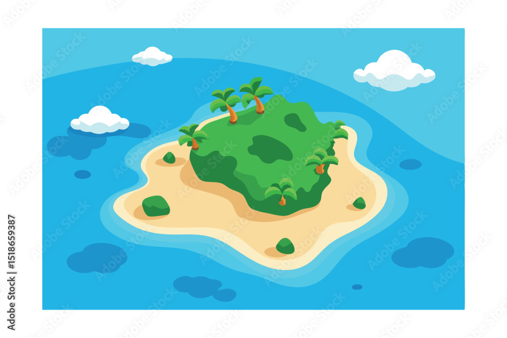 Naklejka premium island in the sea