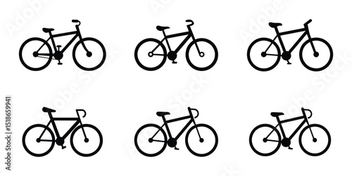 cycling silhouette icon set, cycle silhouette free, bicycle silhouette vector, bicycle man silhouette.	

