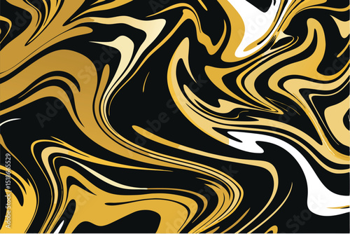 Elegant fluid gold and black abstract background suitable for various design projects