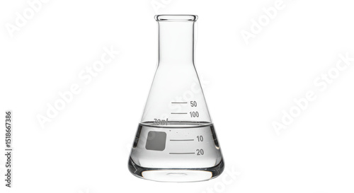 Fotografie Isolated Erlenmeyer Flask