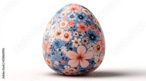 Easter Egg with Floral Design A Beautiful Springtime Decoration for Festive Celebrations and D