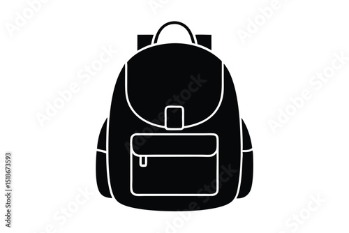 black bag isolated on white