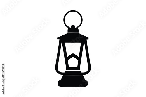 old oil lamp isolated
