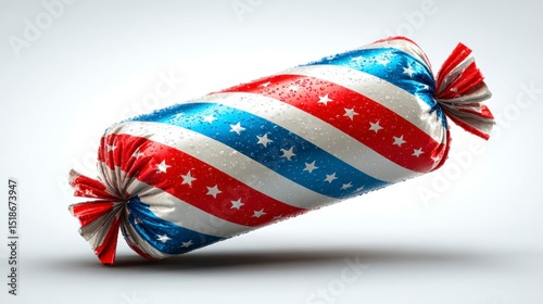 Patriotic Candy Wrapper with American Flag Design Festive and Vibrant Ideal for Celebrations