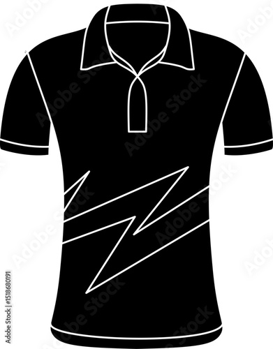 Polo jersey silhouette vector