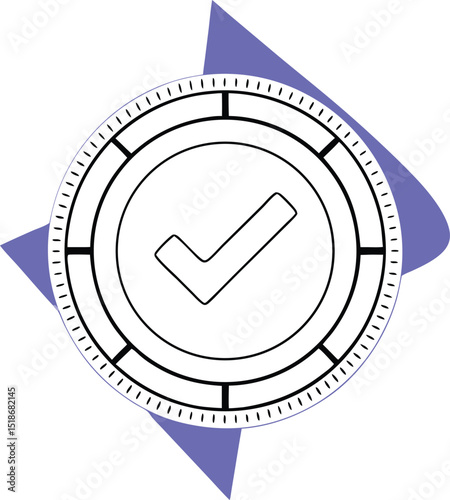 Abstract geometric shape with blue accents suitable for design and background usage