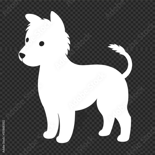 Dog silhouette vector logo. vector illustration of a dog.