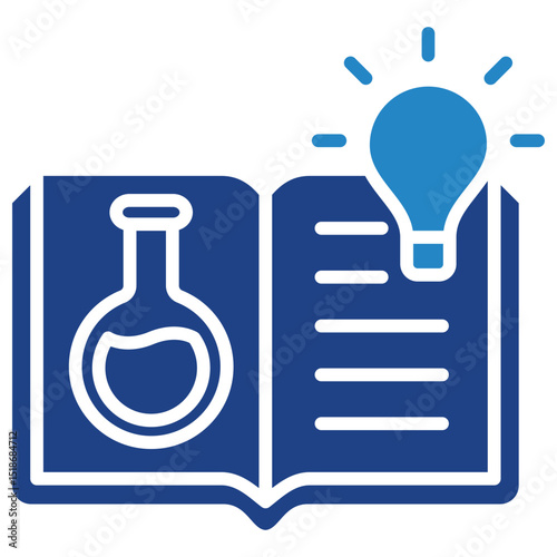 Concept Idea mini illustration dual tone color icon, use for research and development, education, industry, UI, UX kit, app and web development, digital or print.