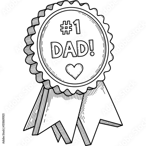 Ribbon award for dad with heartfelt message