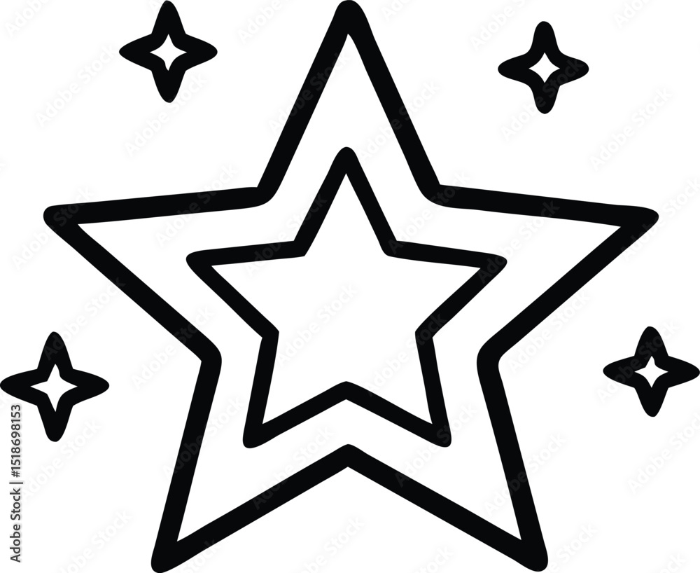 Simple black star silhouette design with transparency for creative projects Simple black star silhouette design with transparency for creative projects