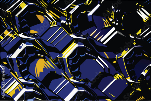 Stunning ai generated abstract composition with dynamic shapes and vibrant colors