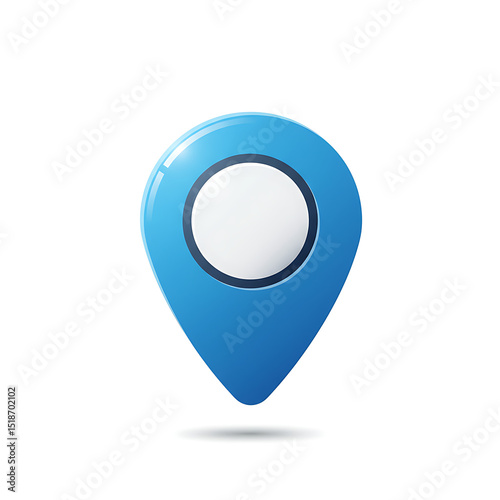 Free Download Blue Location Pin Icon: Map Marker for GPS Navigation & Website Design - GFXLoad