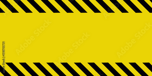 Caution lines. Warning sign with distinctive black and yellow stripes for safety warning. Vector illustration
