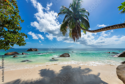 Amazing tropical paradise beach on Seychelles.