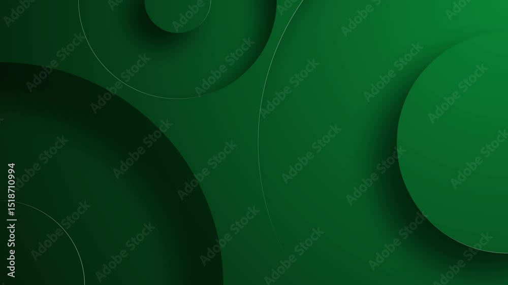 Animación minimalista de círculos trazados con relieve en fondo colorido y degradado